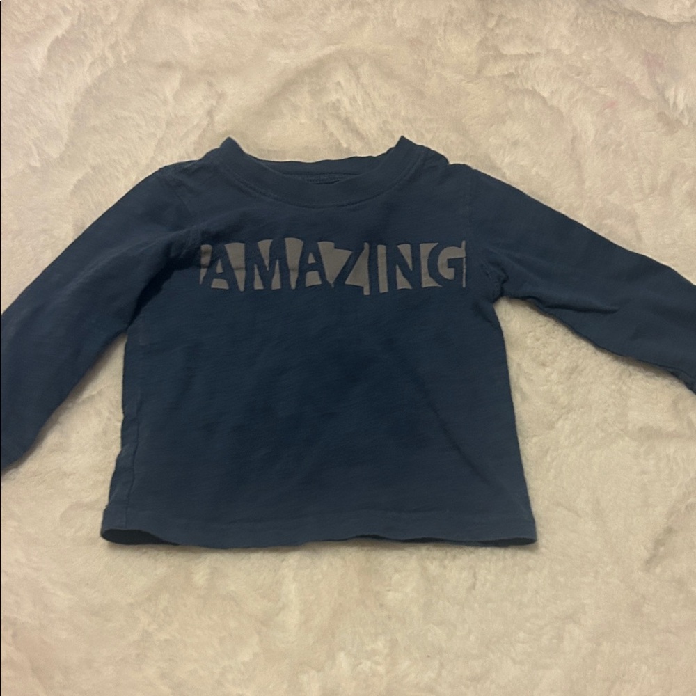 Carter's Blue 'Amazing' Long Sleeve Tee